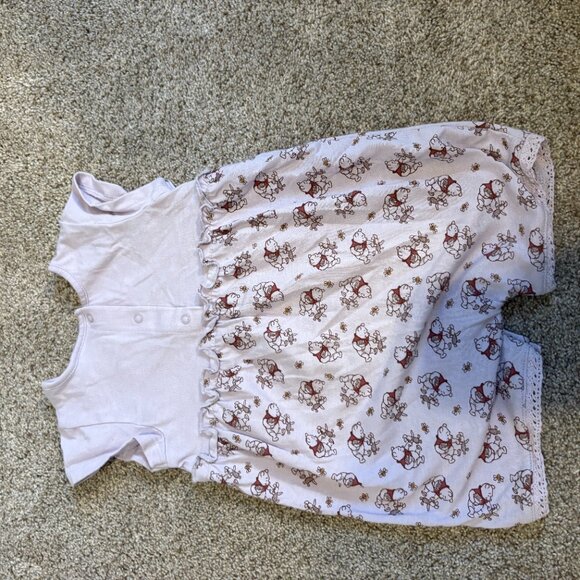 Y2K Vintage Disney Winnie The Pooh Romper Lilac Purple Baby 9 months - Picture 11 of 11